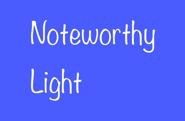 Noteworthy Light Font Font