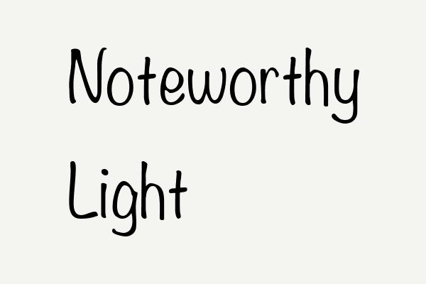 Noteworthy Light Font Font