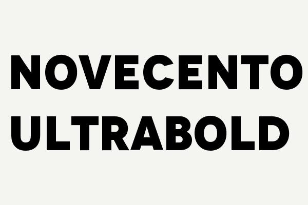 Novecento UltraBold Font
