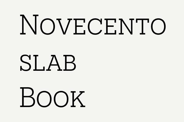 Novecento slab Book Font