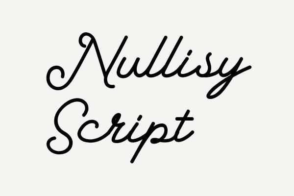 Nullisy Script Font