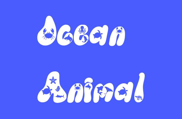 Ocean Animal Font