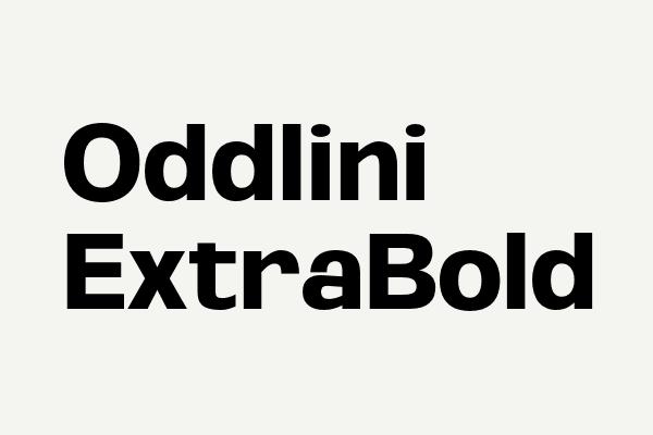 Oddlini ExtraBold Font