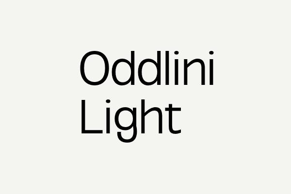Oddlini Light Font