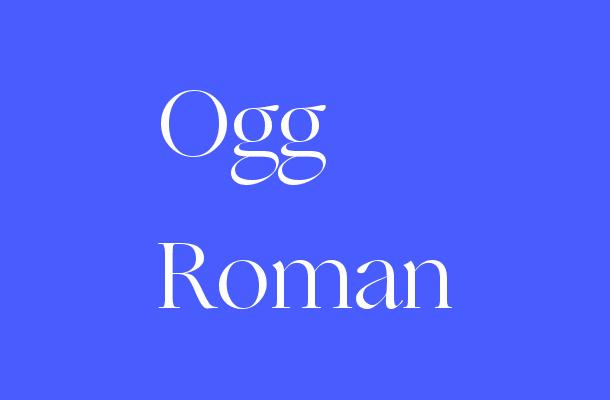Ogg Roman Font