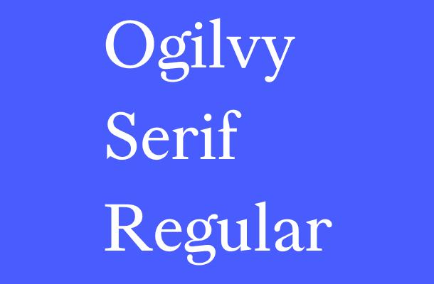 Ogilvy Serif Regular Font