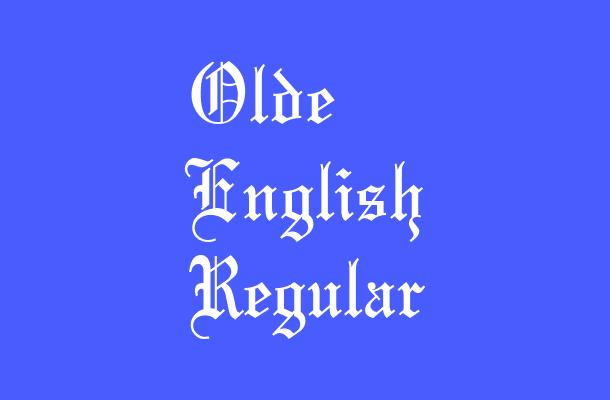 Olde English Regular Font