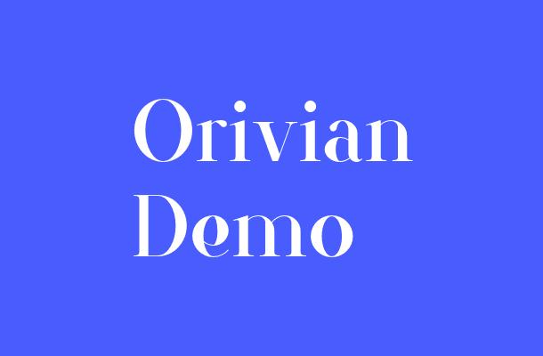 Orivian Demo Font