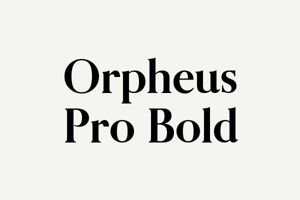 Orpheus Pro Bold Font