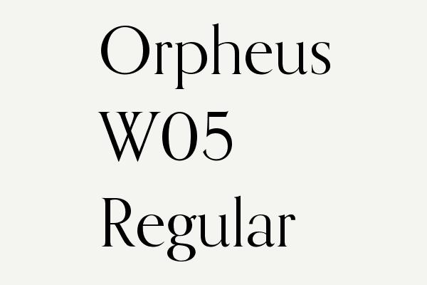 Orpheus W05 Regular Font