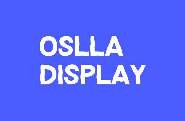 Oslla Display Font