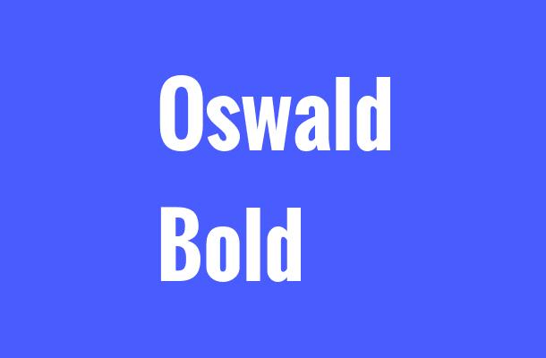 Oswald Bold Font