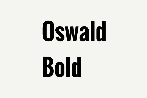 Oswald Bold Font
