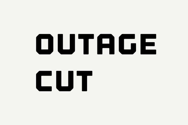 Outage Cut Font