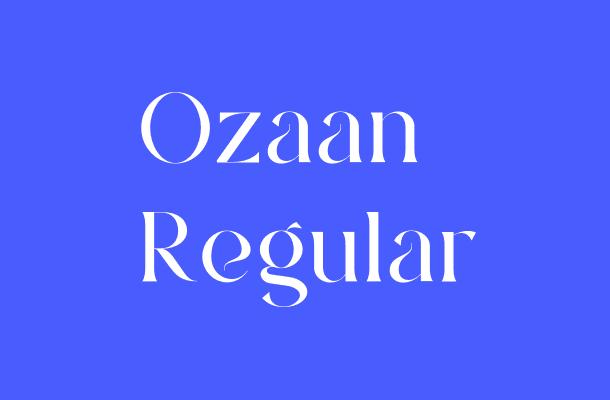 Ozaan Regular Font