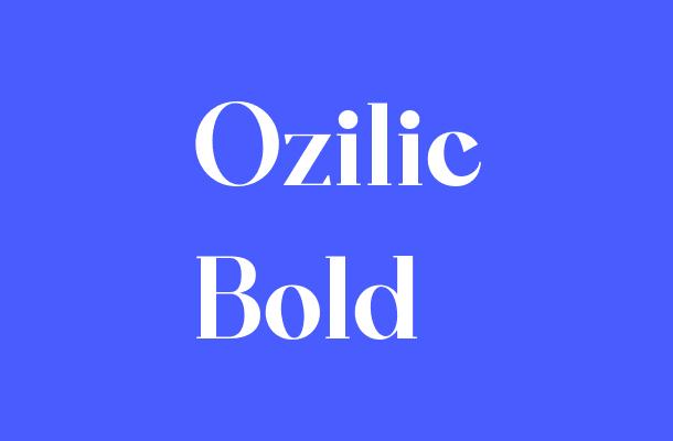 Ozilic Bold Font