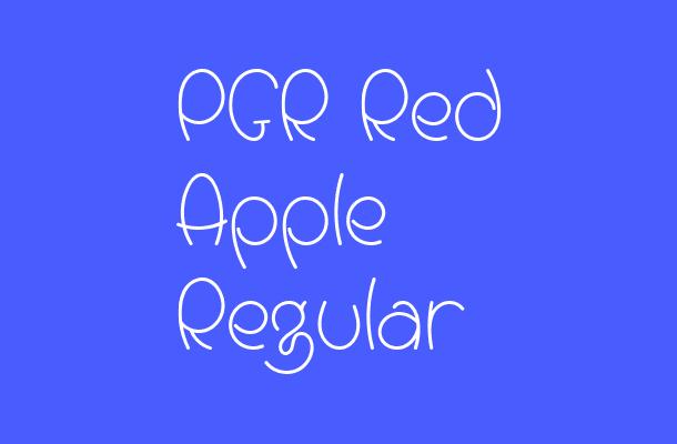 PGR Red Apple Regular Font
