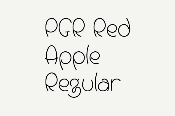 PGR Red Apple Regular Font