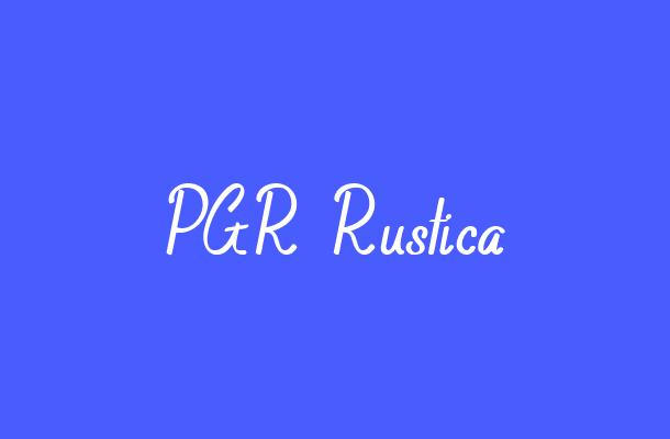 PGR Rustica Font