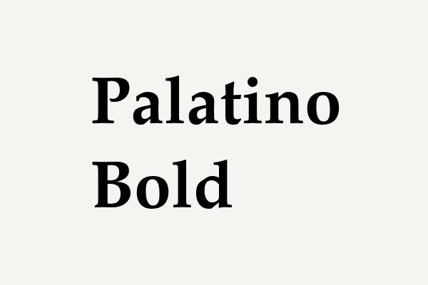 Palatino Bold Font