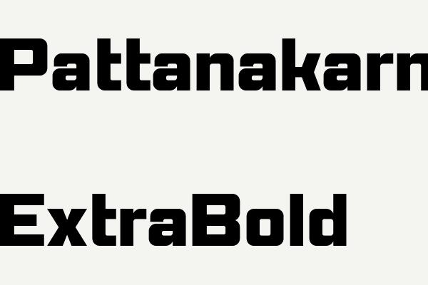 Pattanakarn ExtraBold Font