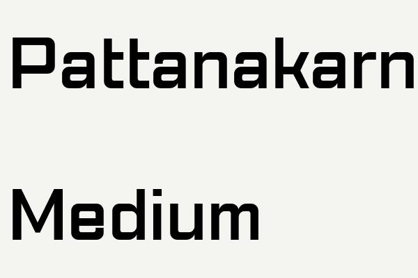 Pattanakarn Medium Font