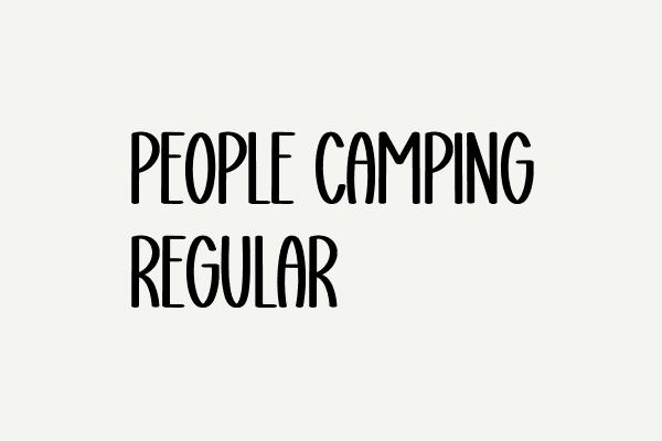 People Camping Regular Font