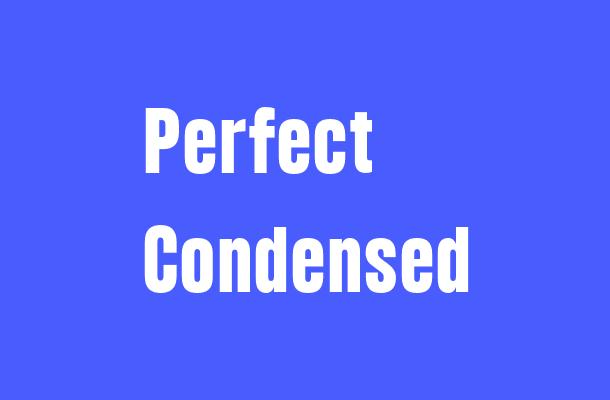 Perfect Condensed Font Font