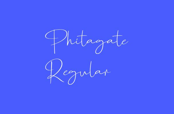 Phitagate Regular Font