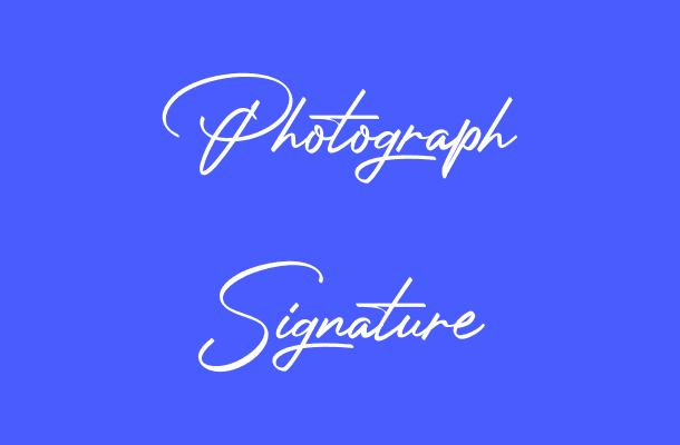 Photograph Signature Font