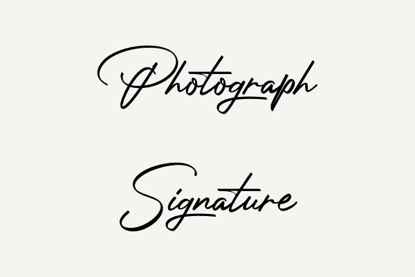 Photograph Signature Font