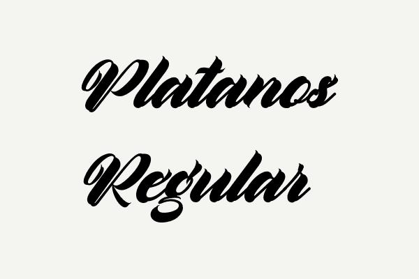 Platanos Regular Font