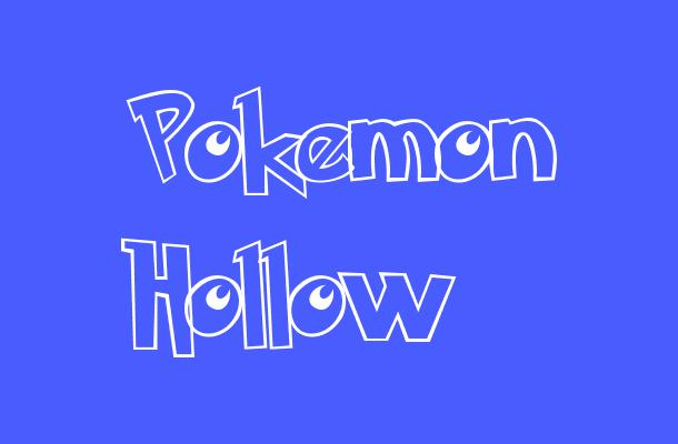 Pokemon Hollow Font