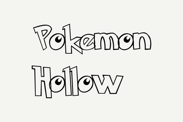 Pokemon Hollow Font
