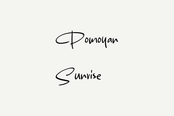 Pomoyan Sunrise Font