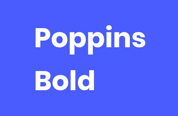 Poppins Bold Font