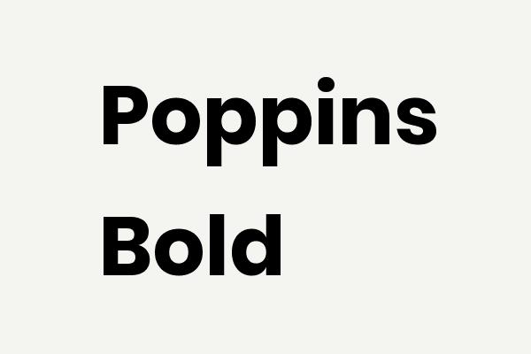 Poppins Bold Font