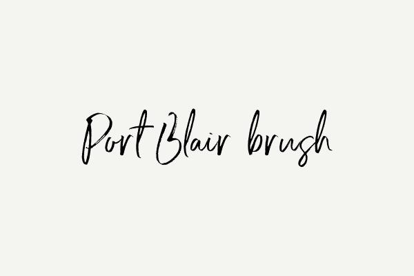 Port Blair brush Font