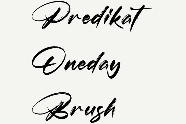 Predikat Oneday Brush Font