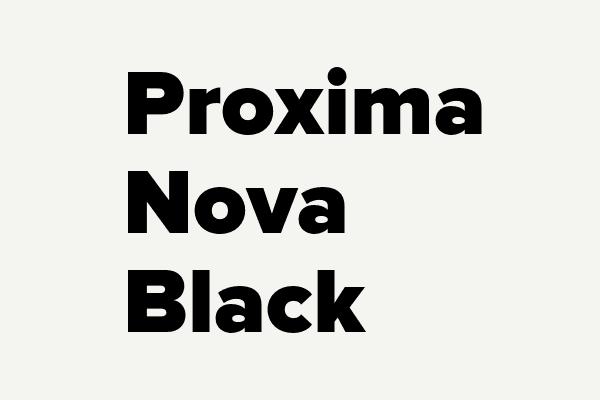 Proxima Nova Black Font