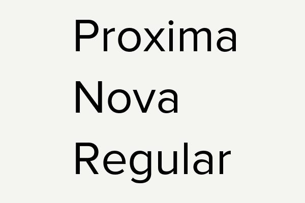 Proxima Nova Regular Font