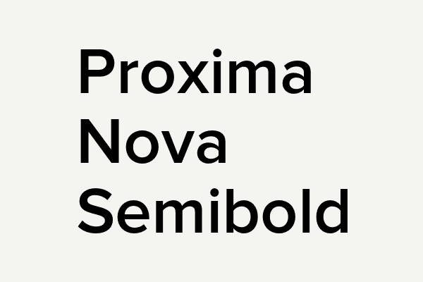 Proxima Nova Semibold Font