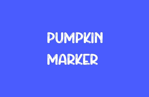 Pumpkin Marker Font