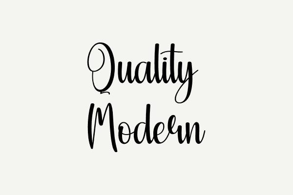 Quality Modern Font