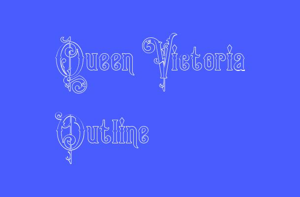 Queen Victoria Outline Font