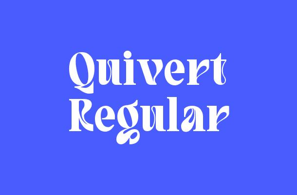 Quivert Regular Font