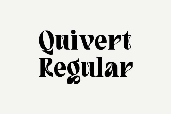 Quivert Regular Font