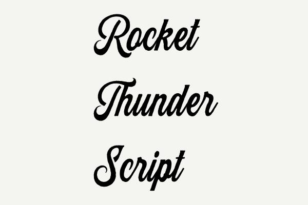 Rocket Thunder Script Font