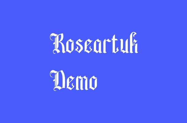 Roseartuk Demo Font