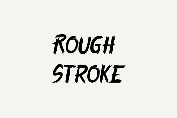Rough Stroke Font